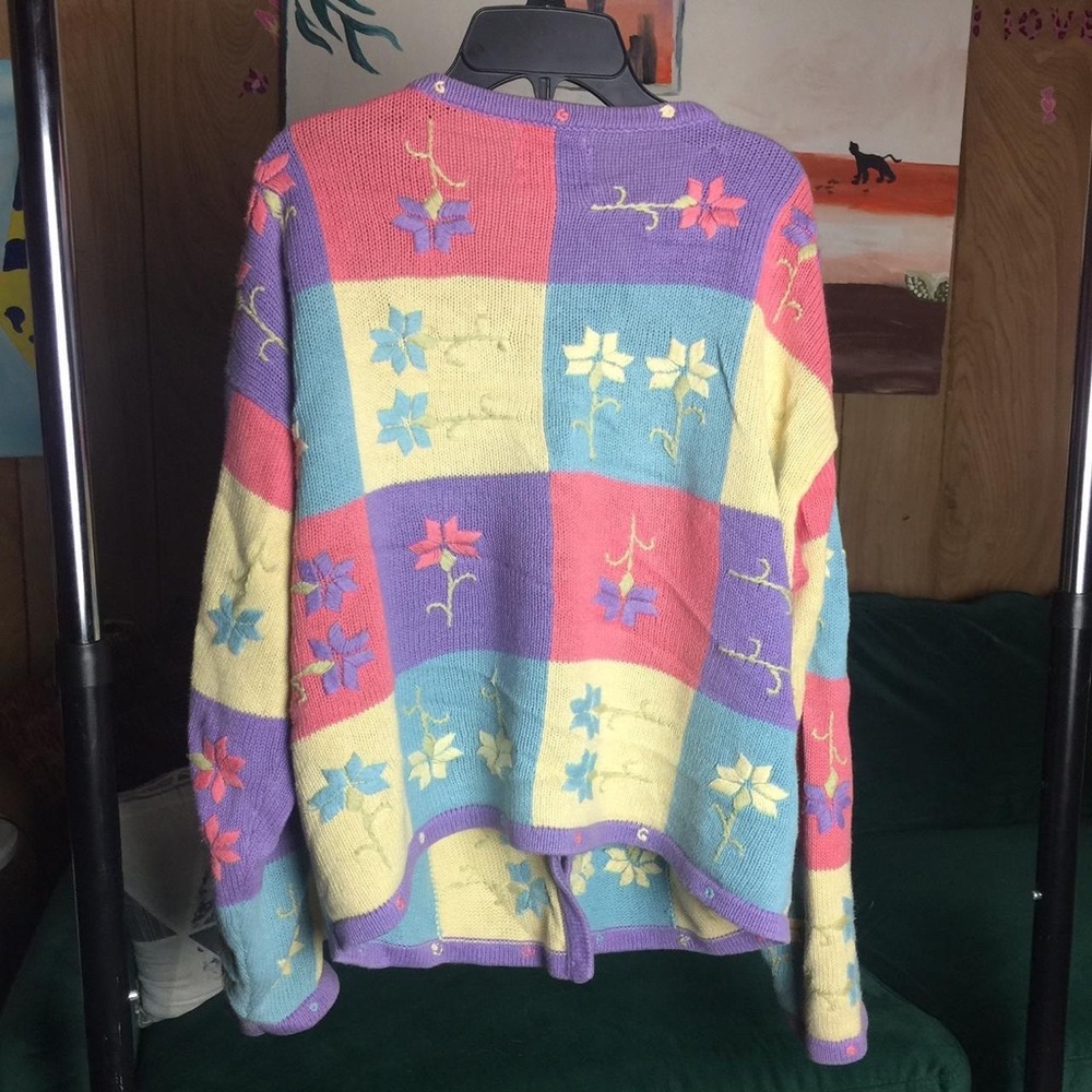 Coquette grannycore pastel cardigan - Picture 3 of 5